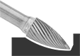 Image of ProductInUse. Front orientation. Burs. Burs, Pointed Tree.
