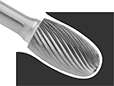 Image of ProductInUse. Front orientation. Burs. Burs, Oval.