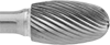 Image of Product. Front orientation. ZoomedIn view. Burs. Burs, Oval, Single-Cut Tooth.