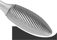 Image of ProductInUse. Front orientation. Burs. Burs, Flame.