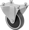 Image of Product. Rigid. Front orientation. T-Slotted Framing and Fittings. Casters for T-Slotted Framing, Static Control Plate Casters, For Double and Quad Rails, Rigid.