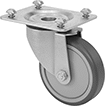Image of Product. Swivel. Front orientation. T-Slotted Framing and Fittings. Casters for T-Slotted Framing, Static Control Plate Casters, For Double and Quad Rails, Swivel.