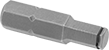 Image of Product. Hex Shank. Front orientation. Screwdriver Bits. Screw-Holding Hex Bits, For Hand Tools, Retaining Ring.