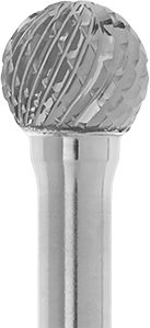 Image of Specification. SD-5. Front orientation. ZoomedIn view. Carbide Bur Set with 1/4" Diameter Shank, 16 Pieces, Double-Cut Tooth.