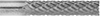 Image of Product. Front orientation. ZoomedIn view. Burs. Extra-Long Burs, Flat Cutter Cylinder, Double-Cut Tooth.