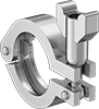 Clamps for Extra-Support High-Polish Metal Quick-Clamp Sanitary Tube Fittings