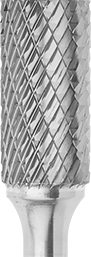 Image of Specification. SA-5. Front orientation. ZoomedIn view. Carbide Bur Set with 1/4" Diameter Shank, 16 Pieces, Double-Cut Tooth.