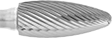 Image of Product. Front orientation. ZoomedIn view. Burs. Extra-Long Burs, Flame, Single-Cut Tooth.