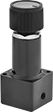 Image of Product. Front orientation. Pressure-Regulating Valves. Plastic Panel-Mount Pressure-Regulating Valves for Air.