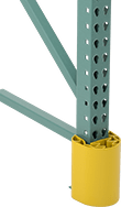 Image of ProductInUse. Front orientation. Rack Guards. Post-Mount Plastic Rack Guards, Snap On.