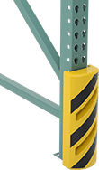 Image of ProductInUse. Front orientation. Rack Guards. Post-Mount Plastic Rack Guards, Magnetic.