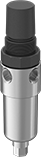 Image of Product. Front orientation. Compressed Air Filter/Regulators. Corrosion-Resistant Compressed Air Filter/Regulators for Particle Removal, Opaque Bowl.