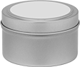 Image of Product. Front orientation. Tins. Round Steel, Write-On Label.