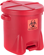 Image of Product. Front orientation. Trash Cans. Plastic Step Open Trash Cans, Style D.