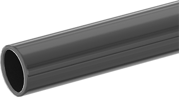 Image of Product. Front orientation. UV-Resistant Polypropylene Pipe for Chemicals, Unthreaded, 5 Feet Long, 3 Pipe Size.