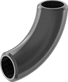 Image of Product. Front orientation. Pipe and Fittings. Low-Pressure Iron and Steel Butt-Weld Pipe Fittings, Long 90° Elbow Connectors, Butt Weld.