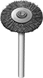 Image of Product. Front orientation. Rotary Tool Wheel Brushes.