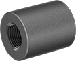 Image of Product. Front orientation. Pipe and Fittings. Extreme-Pressure Iron and Steel Threaded Pipe Fittings, Straight Connectors, Threaded Fitting Connection, Female.