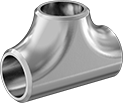 Image of Product. Front orientation. Pipe and Fittings. Medium-Pressure Aluminum Butt-Weld Pipe Fittings, Tee Connectors, Butt Weld.