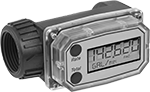 Image of Product. Front orientation. Flowmeters. Flowmeter/Totalizers, Nylon Body, Nylon Fitting.
