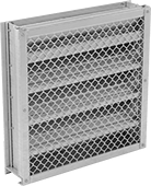 Image of Product. Front orientation. Louvers. Fixed- and Adjustable-Blade Wall-Mount Louvers.