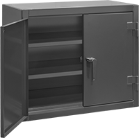 Image of Product. Front orientation. Cabinets. Extra Heavy Duty Bench-Height Shelf Cabinets, Stationary.
