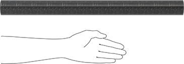 Image of Product. Side1 orientation. Contains SizingReference. MDS-Filled Easy-to-Machine Cast Nylon Tube, Wear-Resistant, 1/2" Wall Thickness, 2" OD, 1" ID, 2 Feet Long.