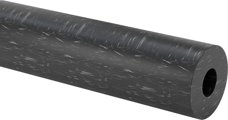Image of Product. Front orientation. MDS-Filled Easy-to-Machine Cast Nylon Tube, Wear-Resistant, 1" Wall Thickness, 3-1/4" OD, 1-1/4" ID, 1 Foot Long.