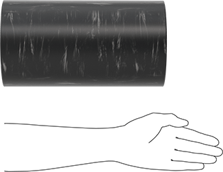 Image of Product. Side1 orientation. Contains SizingReference. MDS-Filled Easy-to-Machine Cast Nylon Tube, Wear-Resistant, 1-1/4" Wall Thickness, 6-1/2" OD, 4" ID, 1 Foot Long.