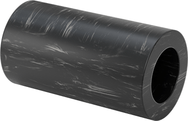 Image of Product. Front orientation. MDS-Filled Easy-to-Machine Cast Nylon Tube, Wear-Resistant, 1-1/4" Wall Thickness, 6-1/2" OD, 4" ID, 1 Foot Long.
