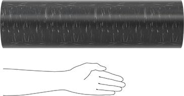 Image of Product. Side1 orientation. Contains SizingReference. MDS-Filled Easy-to-Machine Cast Nylon Tube, Wear-Resistant, 1-1/4" Wall Thickness, 6-1/2" OD, 4" ID, 2 Feet Long.