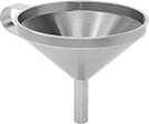 Image of Product. Front orientation. Funnels. Metal Funnels with Filter , Style H.