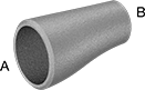 Image of Product. Front orientation. Contains Annotated. Pipe and Fittings. Low-Pressure Stainless Steel Butt-Weld Pipe Fittings, Offset Straight Reducers, Butt Weld × Butt Weld.