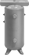 Image of Product. Vertical with Mounting Plate. Front orientation. Compressed Air Storage Tanks. ASME-Code Compressed Air Storage Tanks, Vertical with Mounting Plate.