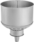 Image of Product. Front orientation. Funnels. Metal Funnels with Filter , Style E.