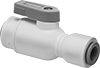 On/Off Valves with Push-to-Connect Fittings for Food and Beverage