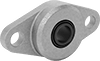 High-Speed Dry-Running Mounted Sleeve Bearings with Two-Bolt Flange