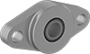 High-Speed Dry-Running Mounted Sleeve Bearings with Two-Bolt Flange