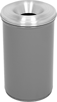 Image of Product. Front orientation. Trash Cans. Metal Trash Cans, Style C.