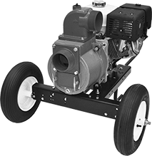 Image of Product. Front orientation. Dewatering Pumps. Mobile Gasoline-Powered Sewage Dewatering Pumps.