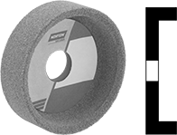 Image of Product. Front orientation. Contains MultipleImages. Grinding Wheels. Shaped Norton Toolroom Grinding Wheels for Metals, Straight-Cup Grinding Wheel.