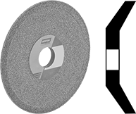 Image of Product. Front orientation. Contains MultipleImages. Grinding Wheels. Shaped Norton Toolroom Grinding Wheels for Metals, Dish Grinding Wheel.