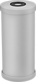 Image of Product. Front orientation. Filter Cartridges. Plastic Filter Housings with Cartridge for Reducing Iron in Water.