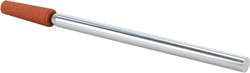 Image of Product. Back orientation. Miniature Grinding Bit for Metals, 1/8" Head Diameter, 13/32" Head Length, 120 Grit.