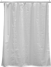 Image of Product. Front orientation. Curtain Partitions. Semi-Clear Roller-Curtain Partitions.