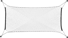 Image of Product. Front orientation. Cargo Nets. Light Duty Cargo Net Baskets.