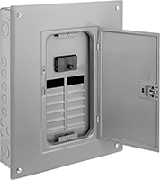 Image of Product. Front orientation. Circuit Breaker Boxes. Square D Homeline Main Circuit Breaker Boxes .