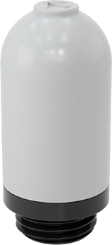 Image of Product. Top orientation. Easy-Clean Muffler, 1/4 NPT Male, Polyethylene, 60 scfm Flow Rate.