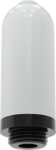 Image of Product. Top orientation. Easy-Clean Muffler, 3/8 NPT Male, Polyethylene, 128 scfm Flow Rate.