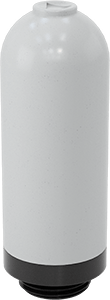 Image of Product. Top orientation. Easy-Clean Muffler, 3/8 NPT Male, Polyethylene, 128 scfm Flow Rate.